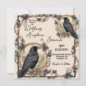 Invitation Mariage corbeau (Devant)