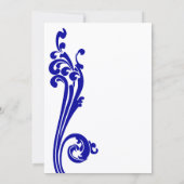 Invitation Mariage Cosmopolite Royal Blue Flourish (Dos)