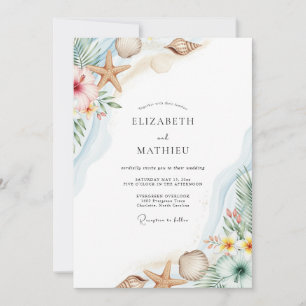 Invitation Mariage Côte Aquatique et Brise