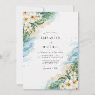 Invitation Mariage Côté Mer Aqua Blissful
