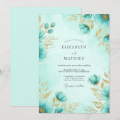 Invitation Mariage Côté Teinté de Lustre (Devant / Derrière)