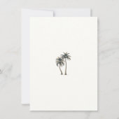 Invitation Mariage côtier de palmiers tropicaux Enregistrer l (Dos)
