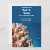 Invitation Mariage côtier des récifs de poissons sous-marins (Devant)