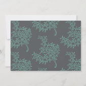 Invitation Mariage côtier vert et gris (Dos)