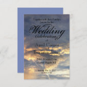 Invitation Mariage coucher de soleil (Devant / Derrière)