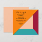 Invitation Mariage Coucher de Soleil Bijou (Devant / Derrière)