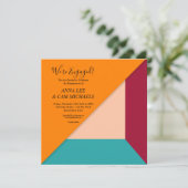 Invitation Mariage Coucher de Soleil Bijou (Debout devant)