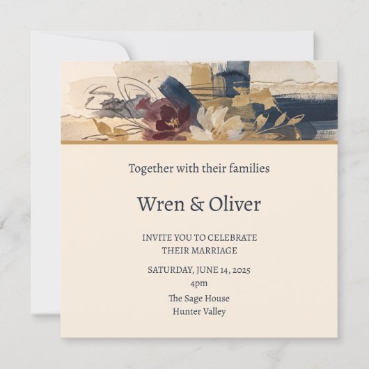 Invitation Mariage Coucher de Soleil des Highlands (Devant)
