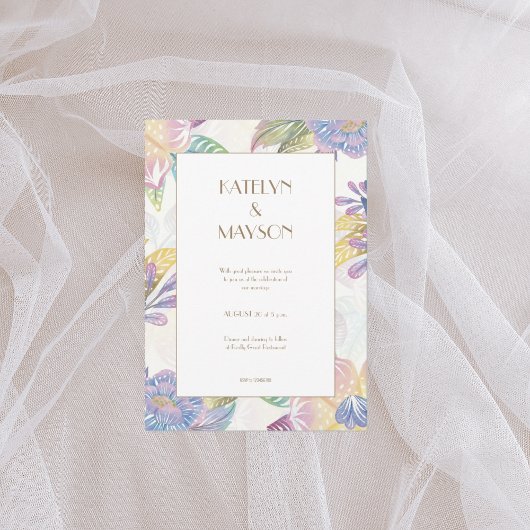 Invitation Mariage couleur aquarelle