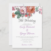 Invitation Mariage couleur aquarelle (Devant)