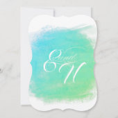 Invitation Mariage couleur bleu et vert Sérénité (Dos)