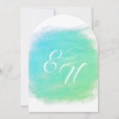 Invitation Mariage couleur bleu et vert Sérénité (Dos)