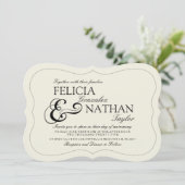 Invitation Mariage couleur Gras d'esperluet de grès (Debout devant)