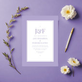 Invitation Mariage couleur Lavender numérique