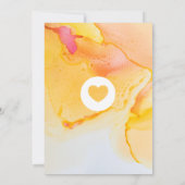 Invitation *~* Mariage couleur or orange Fuchsia (Dos)