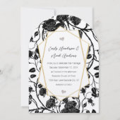 Invitation Mariage couleur personnalisé de la bordure en Rose (Devant)