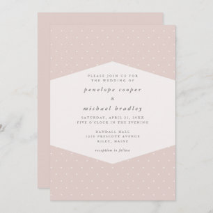 Invitation Mariage couleur Rose de points précis