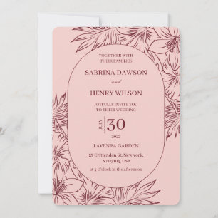 Invitation Mariage Couleurs Élégant, Sombre et Clair
