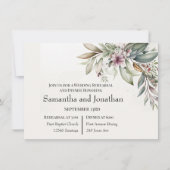 Invitation Mariage Couleurs Jardin Pastel BOHO Répétition (Devant)