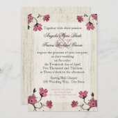 Invitation Mariage Country Dogwood (Devant / Derrière)