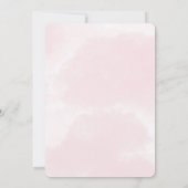 Invitation Mariage Country Pink Grey Peony Deer Antlers (Dos)