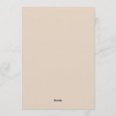 Invitation Mariage coup de pinceau chamois (Dos)