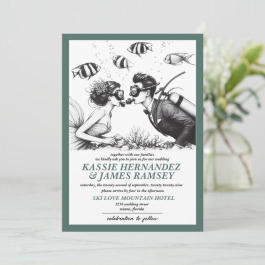 Invitation Mariage Couple (Debout devant)