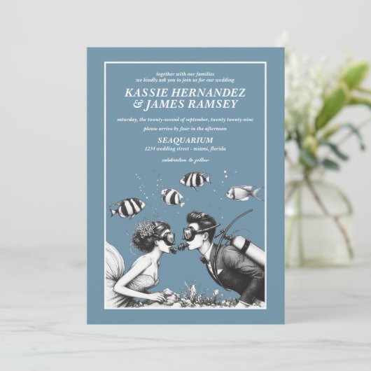 Invitation Mariage Couple (Debout devant)