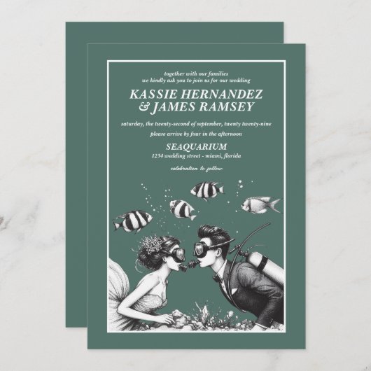 Invitation Mariage Couple (Devant / Derrière)