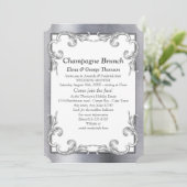 Invitation Mariage Couple Aluminium Doré Argenté Cuivre (Debout devant)