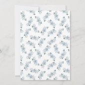 Invitation Mariage Couple Fleur Bleu Shower (Dos)