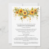 Invitation Mariage Couple Tournesol Rustique (Devant)