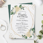 Invitation Mariage Couples Douche Or Moderne Vert Floral<br><div class="desc">Créez votre invitation parfaite avec ce modèle pré-conçu, vous pouvez facilement la personnaliser pour être le vôtre. Pour plus de personnalisation, cliquez sur le lien "customiser plus loin" et utilisez notre outil de conception facile à utiliser pour modifier ce modèle. Si vous préférez les papiers plus épais / Finition mat,...</div>