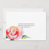 Invitation Mariage COUPLES PLUIE DE FLEURS Aquarelle Roses Ma (Dos)