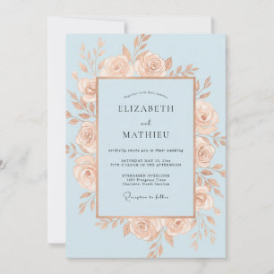 Invitation Mariage Couronne Ciel Champagne