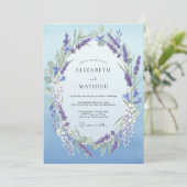 Invitation Mariage Couronne d'Améthyste Azur (Debout devant)