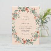 Invitation Mariage Couronne de Corail Endormi (Debout devant)