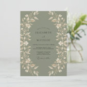 Invitation Mariage Couronne de Crème Mousseuse (Debout devant)
