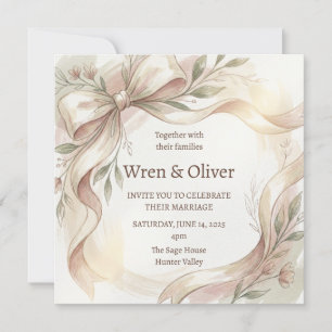 Invitation Mariage Couronne de Magnolia