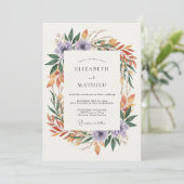 Invitation Mariage Couronne d'Ocre d'Améthyste (Debout devant)