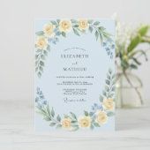 Invitation Mariage Couronne d'Or Céleste (Debout devant)