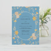 Invitation Mariage Couronne d'Or en Acier (Debout devant)