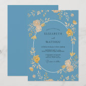 Invitation Mariage Couronne d'Or en Acier (Devant / Derrière)