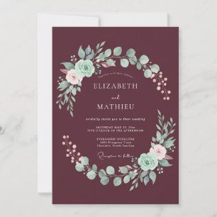 Invitation Mariage Couronne Ethérée de Bourgogne