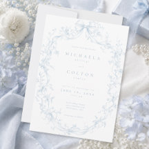 Mariage Couronne Florale Bleu Poussiéreux Vintage