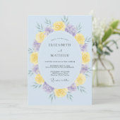 Invitation Mariage Couronne Violet Beurre (Debout devant)