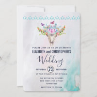 Mariage Crâne Boho avec un Bouquet Floral