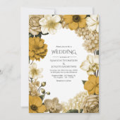 Invitation Mariage Crème de Melon, Flocons d'Oat Chauds et Fl (Devant)
