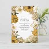 Invitation Mariage Crème de Melon, Flocons d'Oat Chauds et Fl (Debout devant)