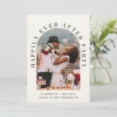 Invitation Mariage Crème de Photo d'Arche de Fête Après pour (Debout devant)